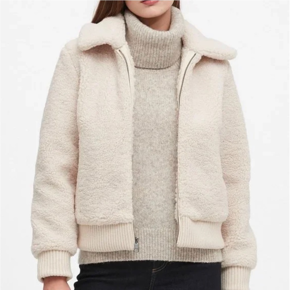 Banana Republic Sherpa Bomber Jacket